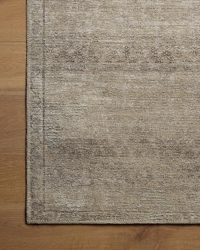 Loloi Amber Lewis Cambria Collection CBR-01 Ash/Bark 2'-6" x 12'-0" Runner Rug Jute, Neutral, Vintage Style, Antique Tone, Living, Bedroom, Dining, Carpet