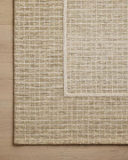 Loloi Chris Loves Julia Briggs Collection, Wheat & Ivory, 3'-6" x 5'-6" Accent Rug – Minimal Gritted Design Area Rugs for Living Room Bedroom Entryway & Hallway No Shed High Traffic Home Decor Rug
