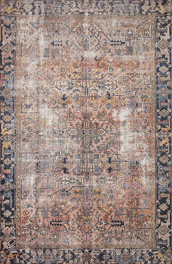Loloi Chris Loves Julia Jules Collection JUL-02 Terracotta/Multi 5'-0'' x 7'-6'', .13" Pile Height, Area Rug