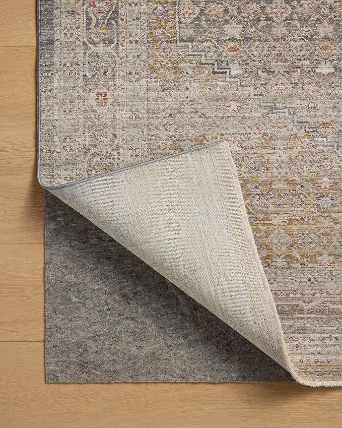 Loloi Chris Loves Julia Ida Collection IDA-02 Stone/Gold 9'-3" x 13'-1", .19" Pile Height, Area Rug