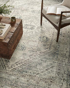 Loloi Magnolia Home by Joanna Gaines Sinclair Collection SIN-04 Natural/Sage 2'-3" x 3'-9", .25" Pile Height, Machine Washable, Accent Rug