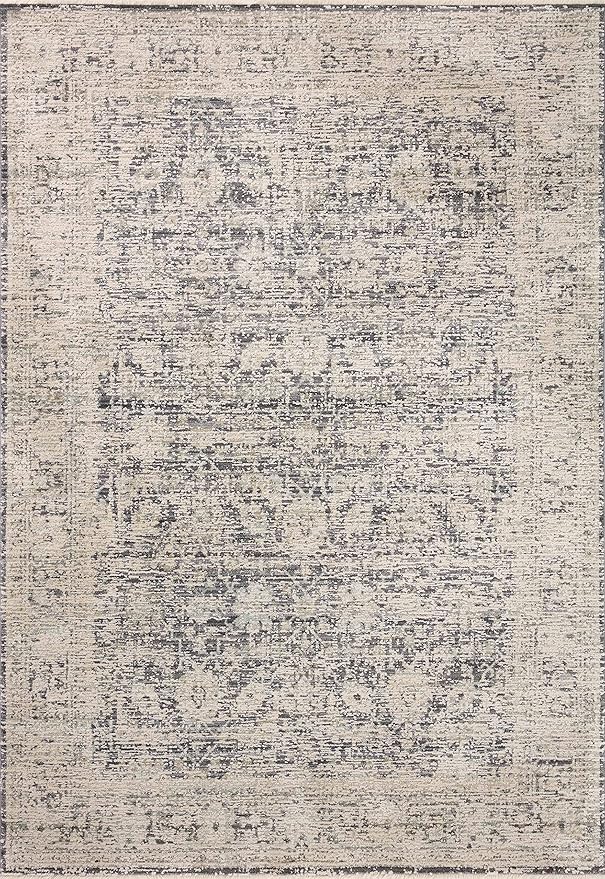 Loloi Amber Lewis Alie Collection ALE-05 Charcoal/Beige 7'-10" x 10', .13" Pile Height, Area Rug