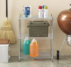 Whitmor 3-Tier Shelving Unit, Metal Storage Shelves, Easy Assembly Home Organizer for Pantry, Kitchen, Garage, Plant, 23"L x 13"W x 30"H