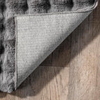 nuLOOM Jeni Checkered 6 Square Machine Washable Area Rug for Living Room Bedroom Dining Room Kitchen, Dark Grey
