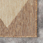 nuLOOM Outdoor Performance Collection Sabina Brown/Ivory, 2' x 10', Soft and Cozy, High Traffic, Stain Resistant, Easy Clean, Durable Runner for Indoor/Outdoor Patio, Deck, Porch, Garden, Courtyard