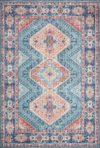Loloi II Skye Collection SKY-03 Turquoise/Terracotta 2'-3" x 3'-9" Accent Rug