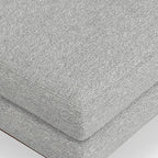 SIMPLIHOME Morrison Mid-Century Modern 89 inch Wide Sofa with Ottoman Set in Mist Grey Woven-Blend Fabric for the Living Room and Family Room
