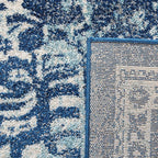 SAFAVIEH Evoke Collection 3' Round Navy/Ivory EVK256A Oriental Distressed Non-Shedding Dining Room Entryway Foyer Living Room Bedroom Area Rug
