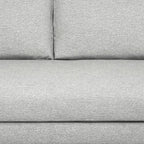 SIMPLIHOME Morrison 72-inch Wide Sofa in Mist Grey Woven-Blend Fabric, Handcrafted Mid-Century Modern Loveseat for Living Room or Family Room, Single Bench Cushion, Bolster Pillows