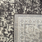SAFAVIEH Evoke Collection 2'2" x 11' Black / Grey EVK256R Oriental Distressed Non-Shedding Living Room Bedroom Runner Rug