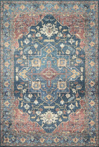 Loloi II Skye Collection SKY-08 Denim/Brick 5'-0" x 7'-6" Area Rug