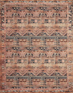 Loloi Layla Collection LAY-14 Mocha/Blush 2'-6" x 12'-0" .13" Thick Runner Rug, Soft, Durable, Vintage Inspired, Distressed, Low Pile, Non-Shedding, Easy Clean, Printed, Living Room Rug